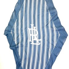 VTG Polo Ralph Lauren Scarf Bandana Blue White EUC Diamond 16X46" Logo USA Made
