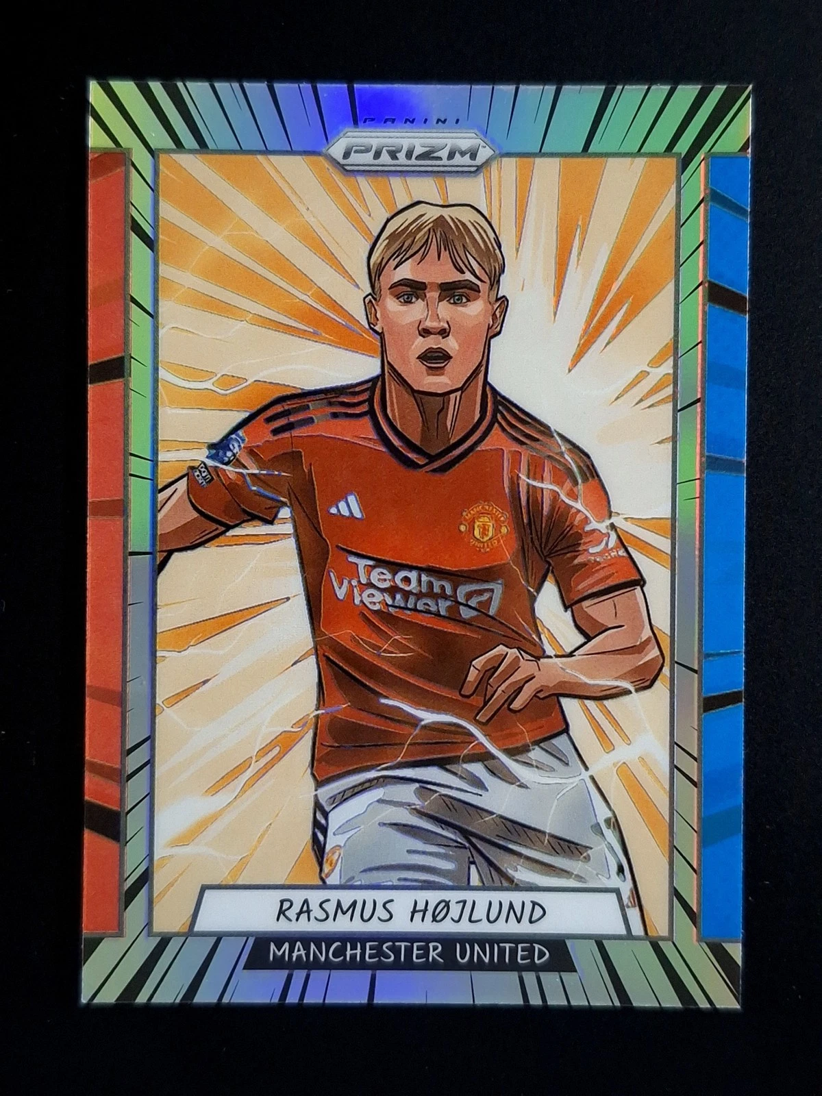 2023-24 Panini Prizm EPL RASMUS HOJLUND Manga SP Holo Prizm Manchester United #8