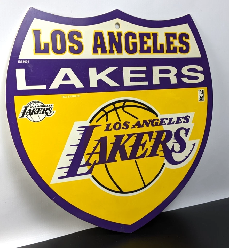 De colección LA Lakers Lakers Escudo Logo NBA Montaje en Pared 12" x 12" Coleccionable Foto 2 de 4