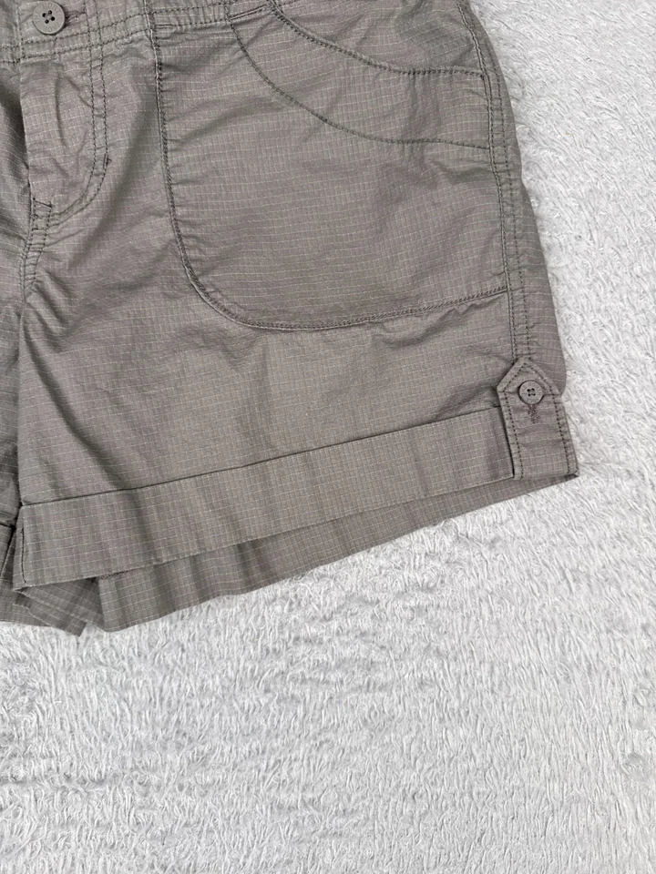 The North Face Shorts Women 6 Gray Rip-Stop Cotton Blend Cargo Hiking Camp 31x5 - Image 2 of 4