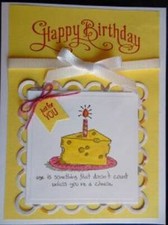 Handmade Funny Birthday Card Age Unless You're A Cheese Tag Using Stampin Up