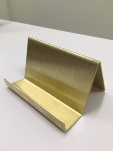 Br Gold Tone Metal Business Card Holder Sign Stand Tray Office Image Is Loading Br Gold Tone Metal Business Card Holder Sign