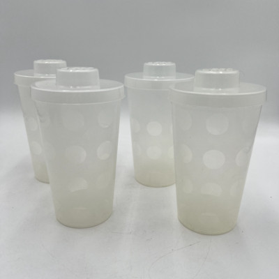 Lego Large Pick A Brick Cup & Lid PAB Storage Plastic Containers Lot of 4