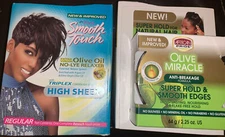 Luster's Pink Smooth Touch Growth Relaxer Kit, AND Olive Miracle 2.25 OZ