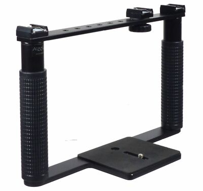 ALZO BMPCC 4K & 6K Cinema Camera Transformer Rig, Cage Bracket with Shoe Mounts 