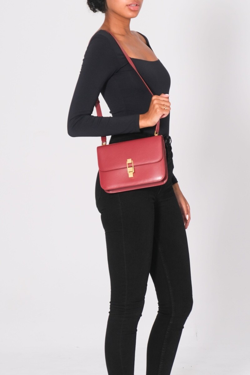ショルダーバッグ・ポシェット SAINT LAURENT Women Shoulder Bags 779642 RED SAINT LAURENT LEATHER RED OPYUM LE CARRE SHOULDER BAG | eBay