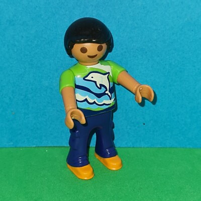 Personnage Playmobil Enfant Aux Cheveux Noirs - Catégorie 3, Référence 16 - Occasion Bon état