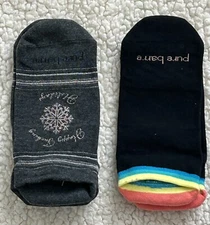 2 Pairs New Pure Barre Tavi Grip Yoga Socks Size S
