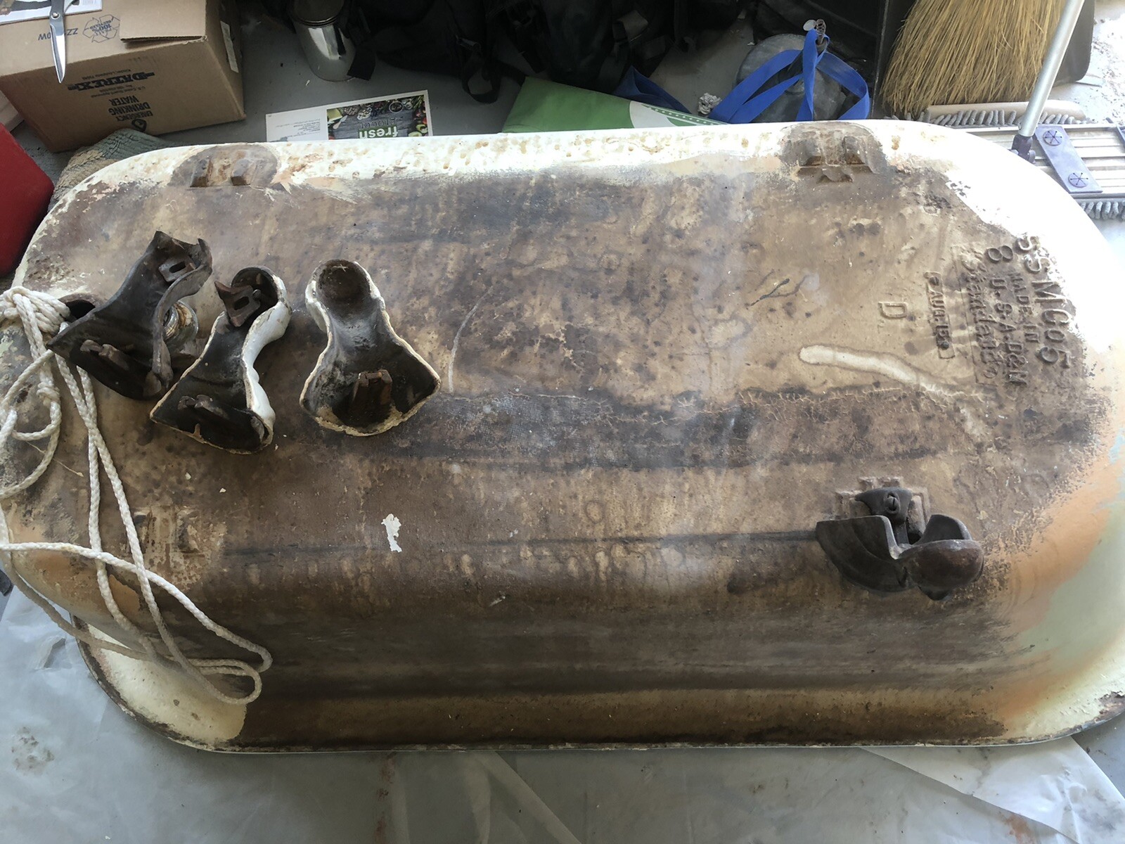 Antique Vintage Original Claw Foot Freestanding Cast Iron Tub eBay