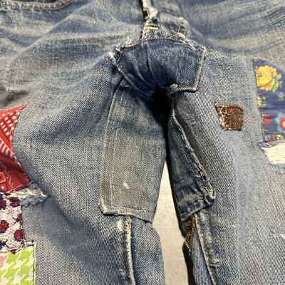 VTG 60s Levi's 501 Big E Selvedge Denim Bell Bottom Jeans Hippie