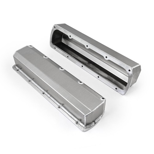 Oldsmobile 350 400 425 455 Fabricated Valve Covers - Satin - Picture 4 of 5