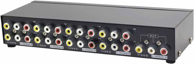 8-Way AV Switch RCA Switcher 8 in 1 Out Composite Video Audio Selector Box