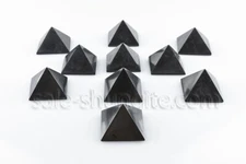 Polished shungite pyramid 40x40mm 1,57 inches Set 10pcs EMF protection wholesale