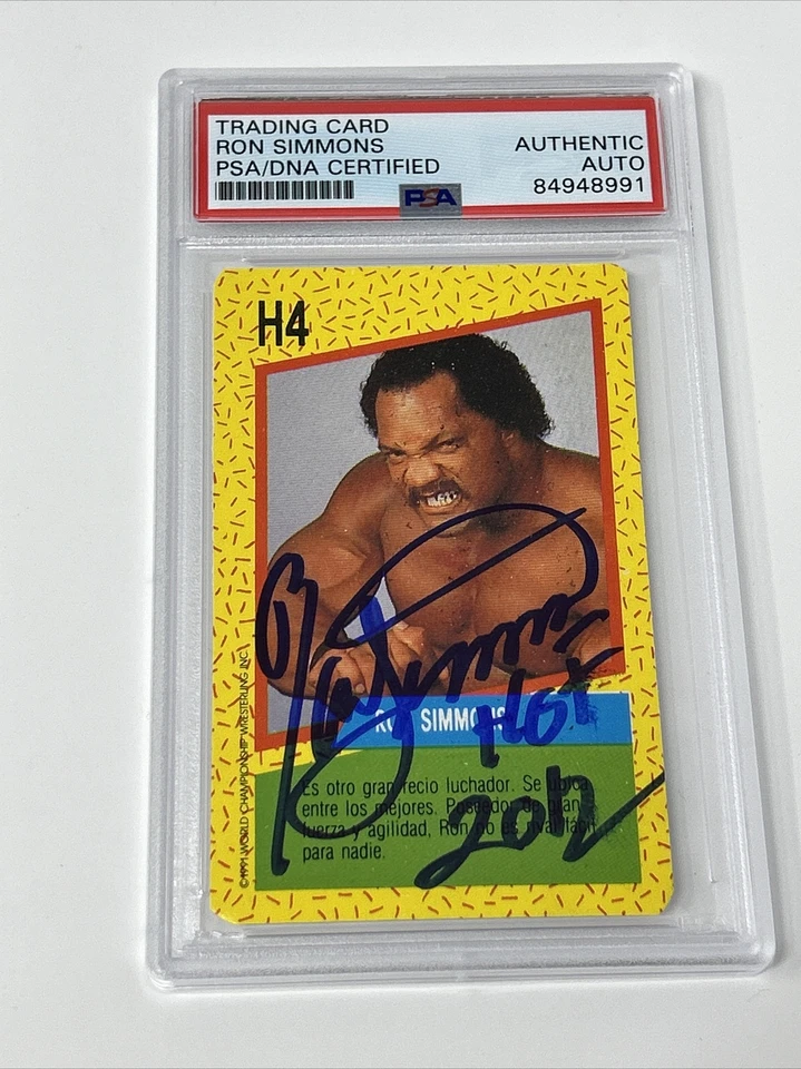 1991 Cromy WCW Faarooq Рон Симмонс #H4 PSA/DNA Сертифицированный Чехол Новичок RC HOF - Изображение 3 из 4