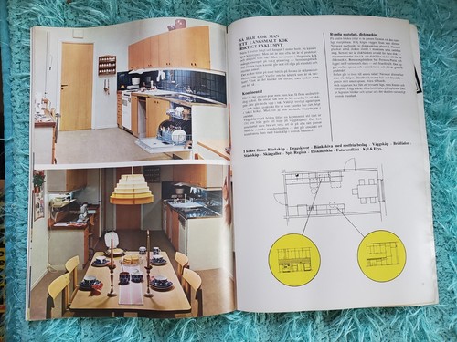 VTG 1970s Mid Century Modern Kök Som Kan Swedish Kitchen Design Planning Catalog - Picture 5 of 5