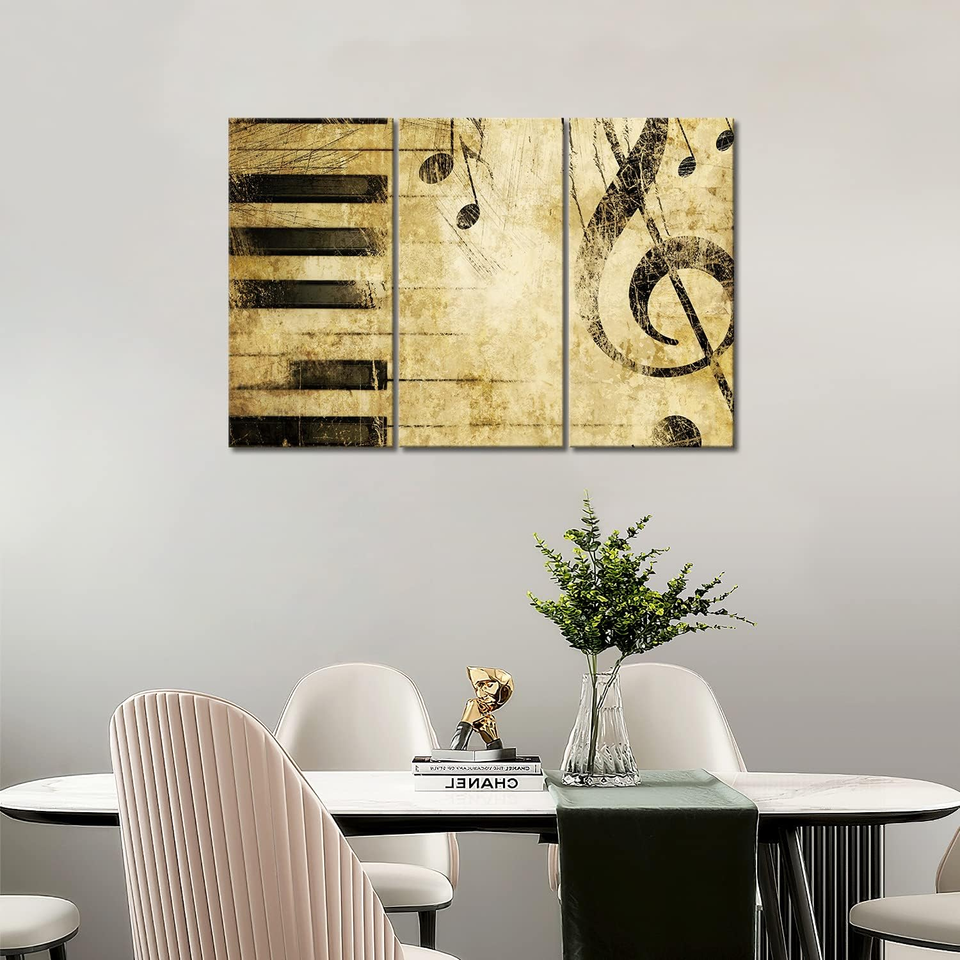 Music Wall Art Music Studio Canvas Wall Decor Music Room Wall Art Note