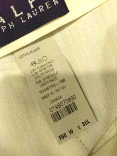 Ralph Lauren Dress Slacks Pants Men's 36x30 Tan Blue Pleated Cuffed Vintage NWT - Picture 10 of 11