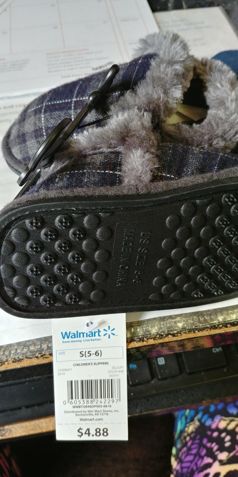 SAOLA Pantofole Slip On Slip On Slip On Ragazzi Ragazze Bambini A Quadri M(7 8)