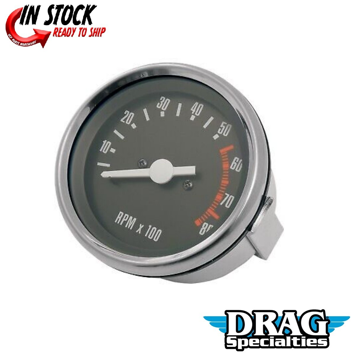 Drag Specialties DS-243940 Original-Style Tachometer for Late 78
