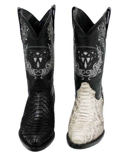 Men's genuine python snake skin cowboy 