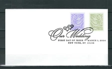 USA SC # 3998-3999 Wedding Dove FDC . Ready for cachet