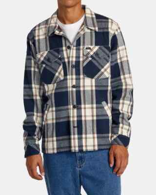 RVCA FLIGHT RISK SHIRT JACKET MOODY BLUE AVYJK00193