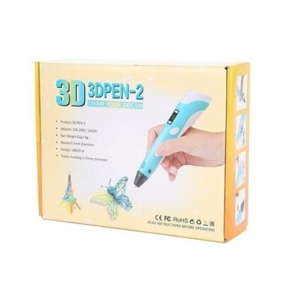 3D Printing Pen Starter Kit, LCD Screen, 3 Filament Colours, PLA, ABS