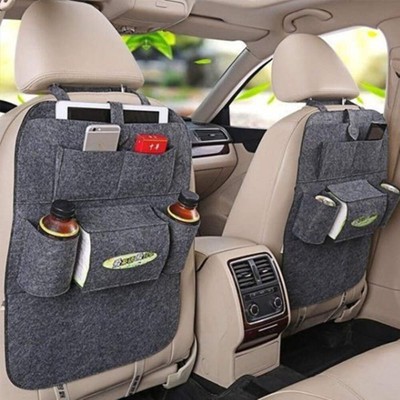 Multi-Purpose Auto Seat Organizer Bag Wool Felt Storage for Car Essentials
