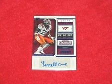 TERRELL EDMUNDS STEELERS 2018 PANINI CONTENDERS DRAFT BLUE FOIL AUTO RC (AG380)