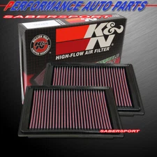 Two K&N 33-2305 Hi-Flow Air Intake Drop in Filters for 2005-2007 Corvette 6.0L