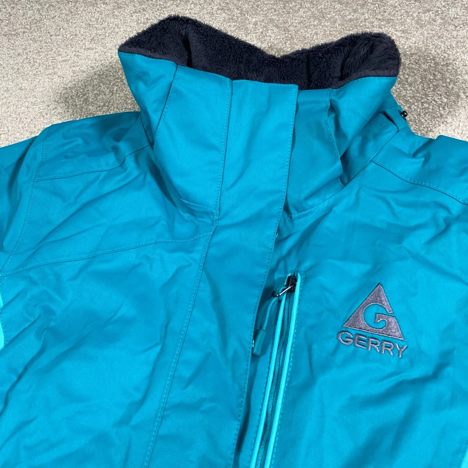 Gerry Jacket Women XS Blue Heavy Warm Coat Hike Outdoor Zip Up Winter Basic Ski - Image 3 of 4