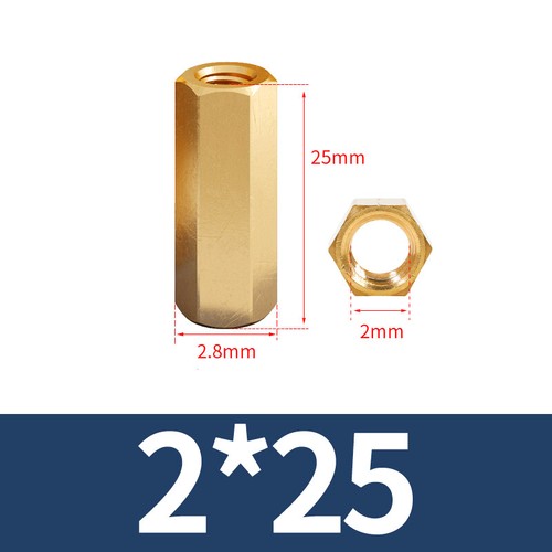 Threaded Rod Connecting Nuts Allthread bar Brass Hexagon Connectors M2 to M6 - Picture 25 of 130