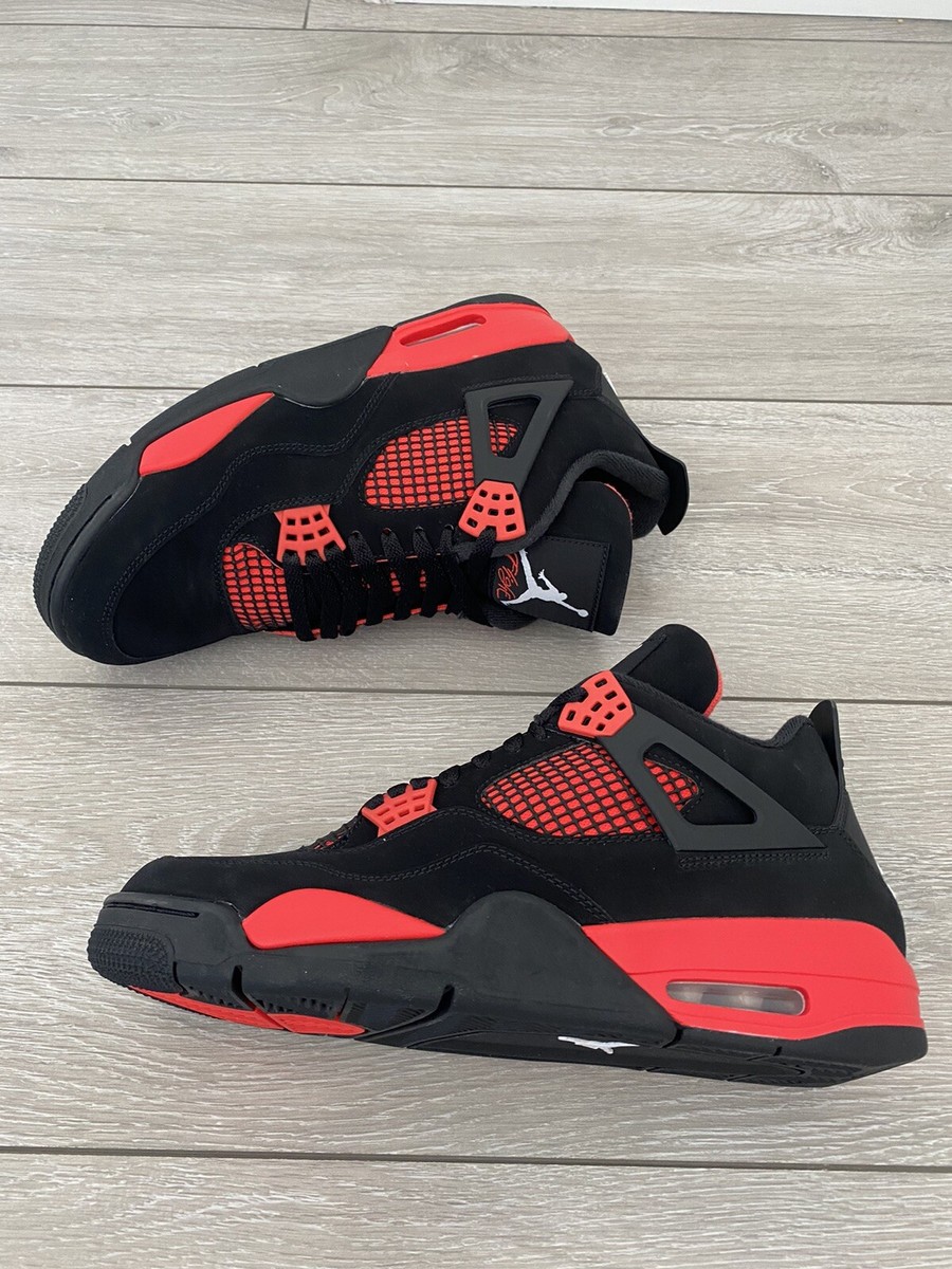 Air Jordan 4 Retro Black/Multi-Color UK Size 8, New Air Jordan 4 Retro Black/Multi-Color UK Size 8, New
