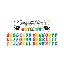 Creative Converting Classic Congratulations with Rainbow Stickers Paper 60X20