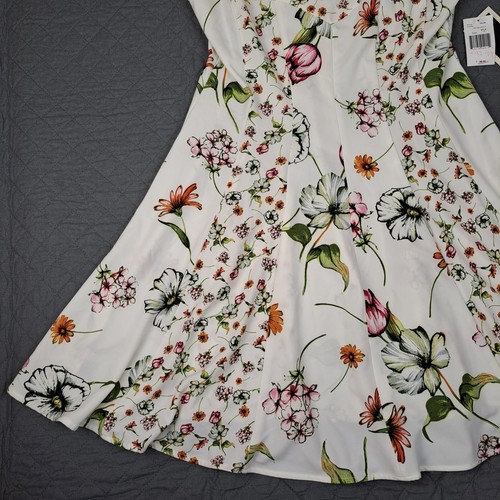 Julian Taylor Women Casual Formal White Floral Sleeveless Dress Size 16 55220M - Picture 7 of 17
