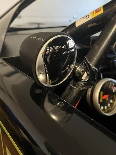 Bullet-Shaped Racecar Mirror – 2.5” Convex – Adjustable Extender Arms