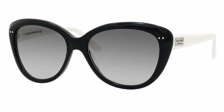 KATE SPADE Women's Sunglasses Angelique/S FU8/Y7 Black Cream Grey Lens 55-16-135