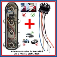 Lampenfassung Reparaturset RüCklicht Clio 2 Phase 2 Links Oder Rechts