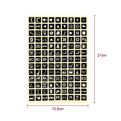 Luminous Sticker Panel Button Rocker Switch Label Decal Car Interior Accessories - Picture 11 of 14