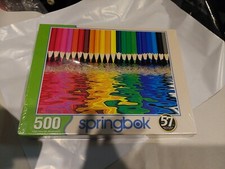 New Sealed Springbok 500 Piece Jigsaw Puzzle PENCIL PUSHERS Adult Family