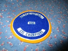 Older Letter Jacket High School College Patch 1990 SSL Champions Wildcat Softbal