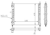 Hart KüHler WasserküHler MotorküHler Passend FüR Fiat Multipla 186 1.6 100 16V
