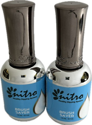 NITRO Nails Dipping System Liquid - Brush Saver - 0.5 oz each (2-pack)