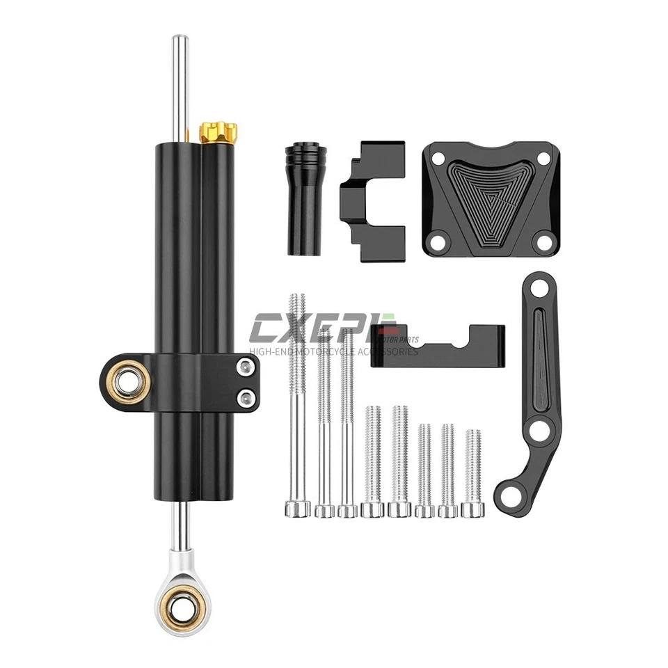 For Kawasaki Ninja 300 2013-2017 Motorcycle Short Double Tube Steering Damper Foto 2 de 4