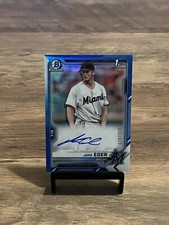2021 Bowman Chrome Prospects Auto CPA-JED Jake Eder RC Blue Refractor 120/150
