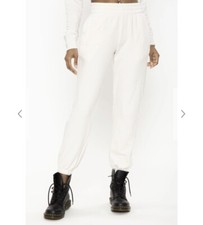 Sundry Ruched Waist Sweatpants in Bone Stretch On Waist Nwts Casual Joggers