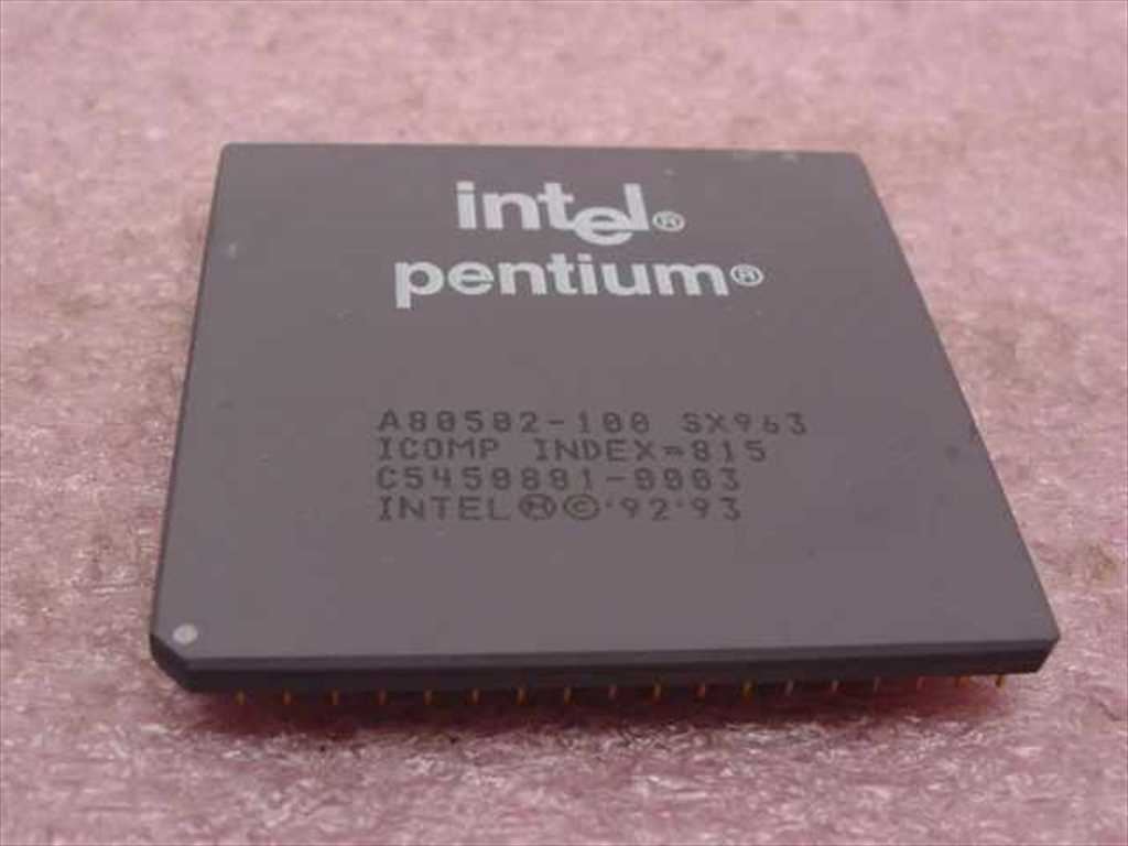 Intel SX963 P1 100 mHz Pentium Processor A80502100 Socket 7 CPU | eBay