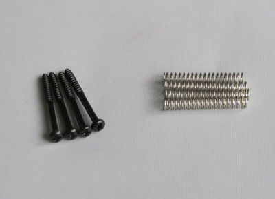 4er Set P Bass Jazz J Bass P90 Soapbar Tonabnehmer Befestigungsschrauben und Federn schwarz