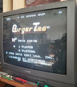  NES Nintendo Burgertime Data East Vintage Video Game Cart Tested LN