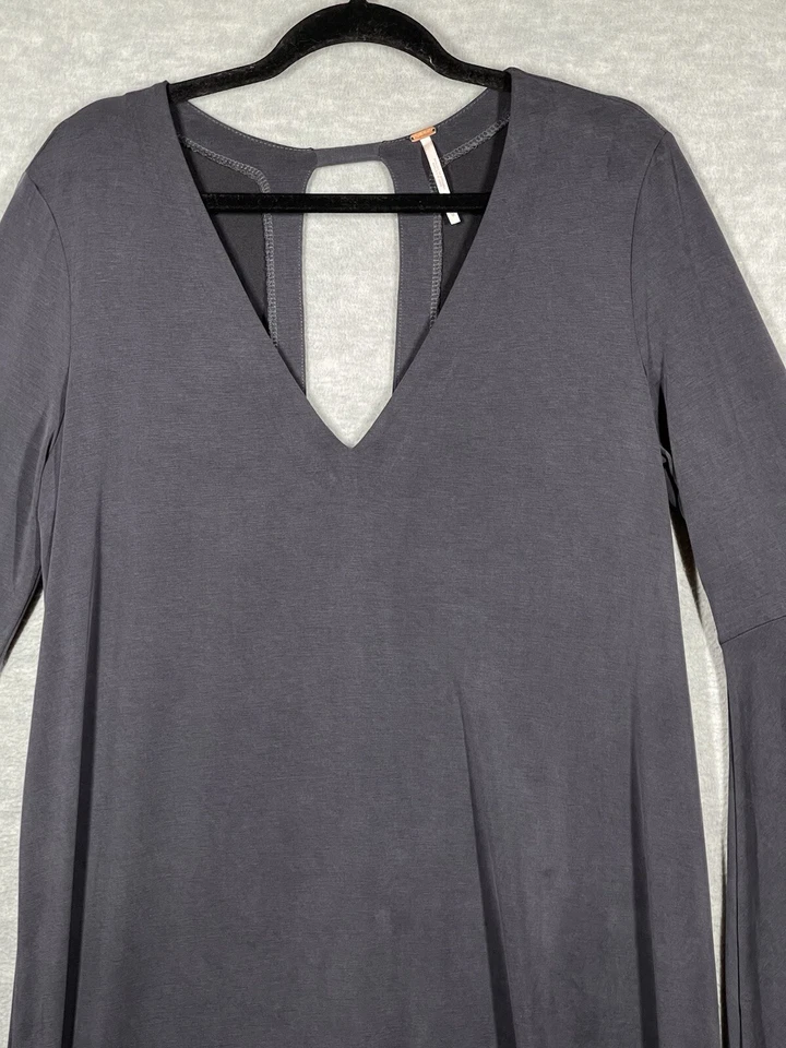 Maxi Vestido Free People Talla M Elástico Corte Bruja Oscuro Hada Gótico Boho Gitano Foto 2 de 4